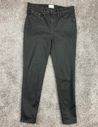 J.Crew 9in High Rise Toothpick Skinny Jeans Women's Black Stretch Sz 29