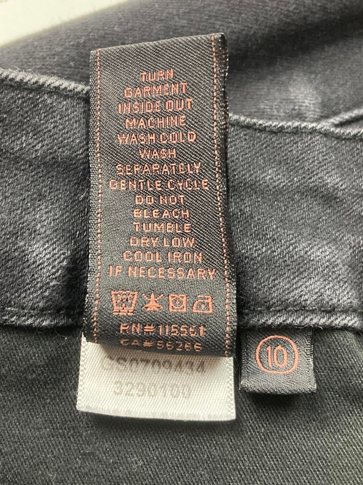 JEN7 by 7 For All Mankind Skinny Jeans Black Women’s 10 Stretch