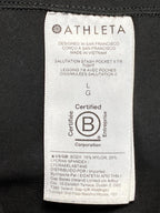 Athleta Salutation Stash Pocket II 7/8 Tight Women's Black Leggings Sz Large