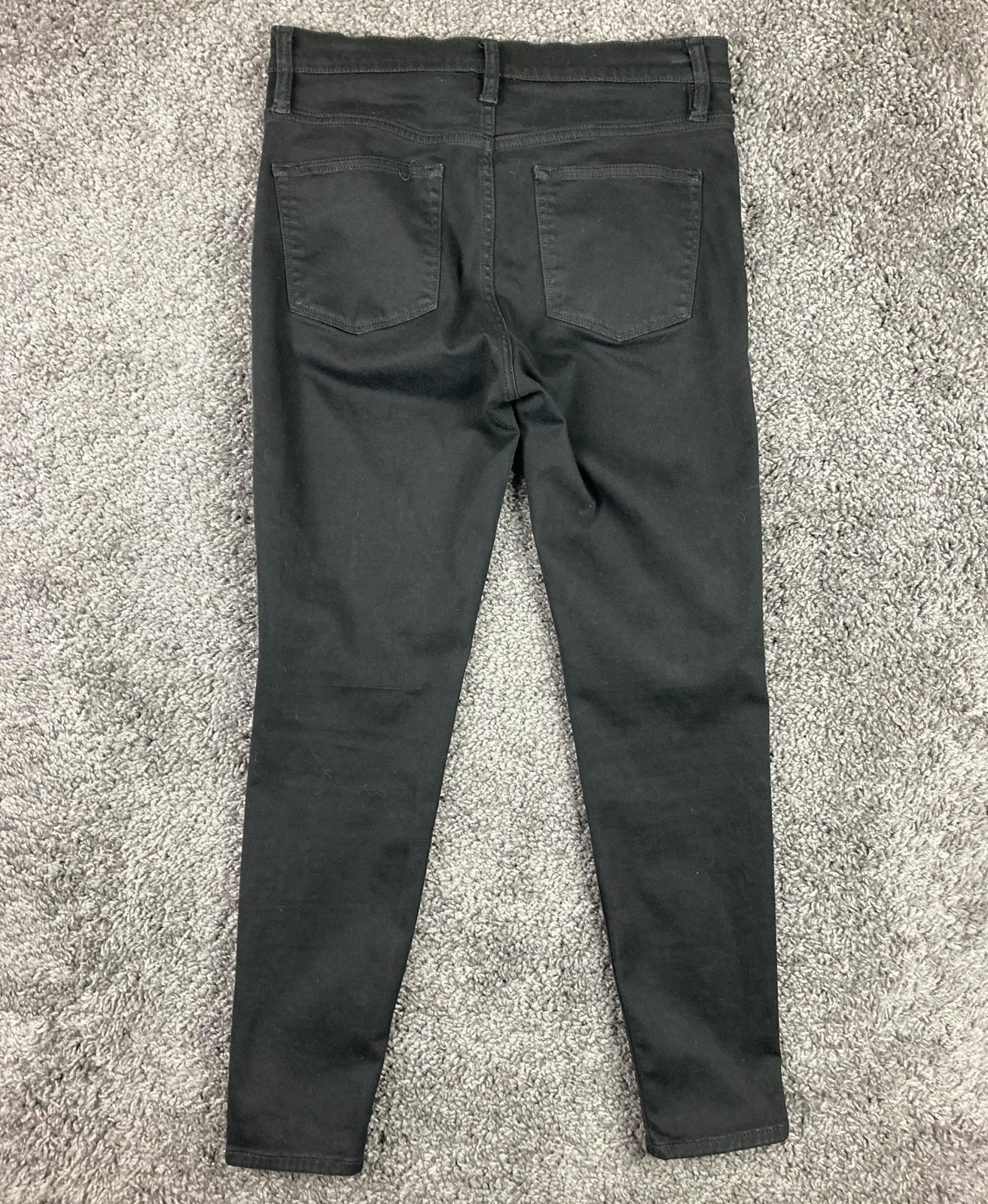 J.Crew 9in High Rise Toothpick Skinny Jeans Women's Black Stretch Sz 29