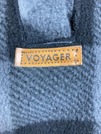 Voyager Sherpa Lined Shirt Jacket Men's Gray Black Plaid Shacket Sz Large