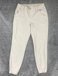 Duluth Trading Co Women’s Utility Jogger Pants Beige Khaki Stretch Size 4