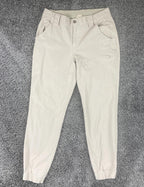 Duluth Trading Co Women’s Utility Jogger Pants Beige Khaki Stretch Size 4