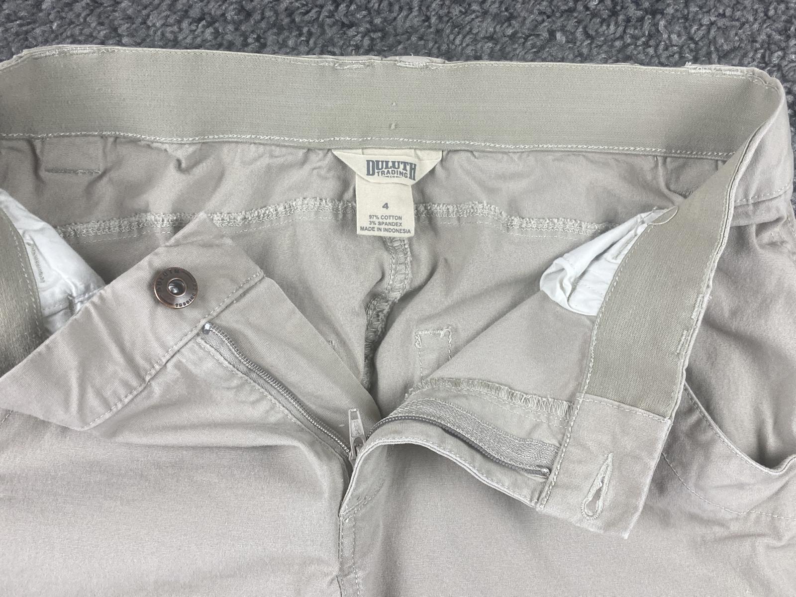 Duluth Trading Co Women’s Utility Jogger Pants Beige Khaki Stretch Size 4