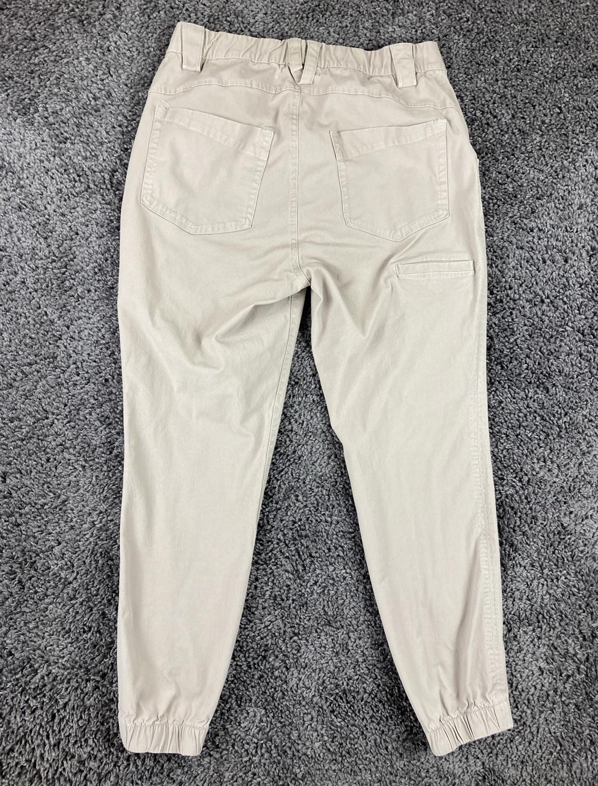 Duluth Trading Co Women’s Utility Jogger Pants Beige Khaki Stretch Size 4