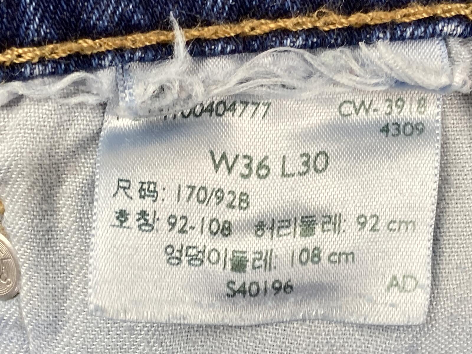 Levi's 514 Straight Fit Men's Jeans Blue Denim Medium Wash Size 36x30