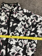 Lauren Ralph Lauren Active Floral Windbreaker Jacket Black White Pink Women's L