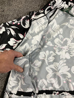 Lauren Ralph Lauren Active Floral Windbreaker Jacket Black White Pink Women's L