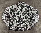 Lauren Ralph Lauren Active Floral Windbreaker Jacket Black White Pink Women's L