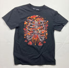 Hot Topic “Mushroom Rib Cage” Graphic T-Shirt Black Size Medium 100% Cotton