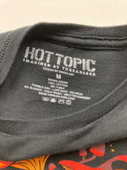 Hot Topic “Mushroom Rib Cage” Graphic T-Shirt Black Size Medium 100% Cotton