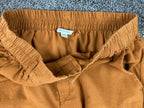 American Eagle Linen Blend Lined Pants Womens Rust Orange Elastic Waist Sz L
