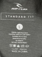 Rip Curl T-Shirt Men's Black Aloha Graphic Cotton Surf Beach Sz Large