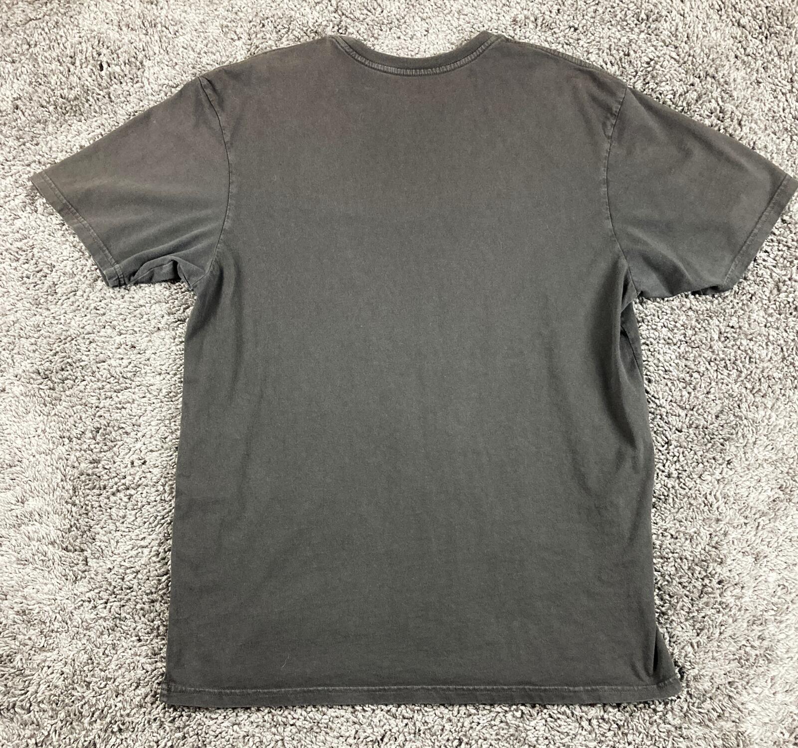 Rip Curl T-Shirt Men's Black Aloha Graphic Cotton Surf Beach Sz Large