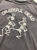Grateful Dead Dancing Skeletons Top Hat Graphic T-Shirt Youth Size L 12-14 Gray