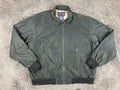 Vintage Faconnable Albert Goldberg Bomber Jacket Black Water Resistant Sz Large