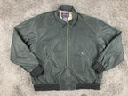 Vintage Faconnable Albert Goldberg Bomber Jacket Black Water Resistant Sz Large
