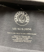 Grateful Dead Dancing Skeletons Top Hat Graphic T-Shirt Youth Size L 12-14 Gray