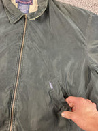 Vintage Faconnable Albert Goldberg Bomber Jacket Black Water Resistant Sz Large