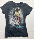 Harry Potter Deathly Hallows Graphic T-Shirt Youth Sz XXL Black Warner Bros Tee