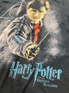 Harry Potter Deathly Hallows Graphic T-Shirt Youth Sz XXL Black Warner Bros Tee
