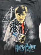 Harry Potter Deathly Hallows Graphic T-Shirt Youth Sz XXL Black Warner Bros Tee