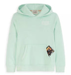 Scotch & Soda Hoodie Youth Mint Green Cassette Tape Graphic Pullover Sz L 14/16