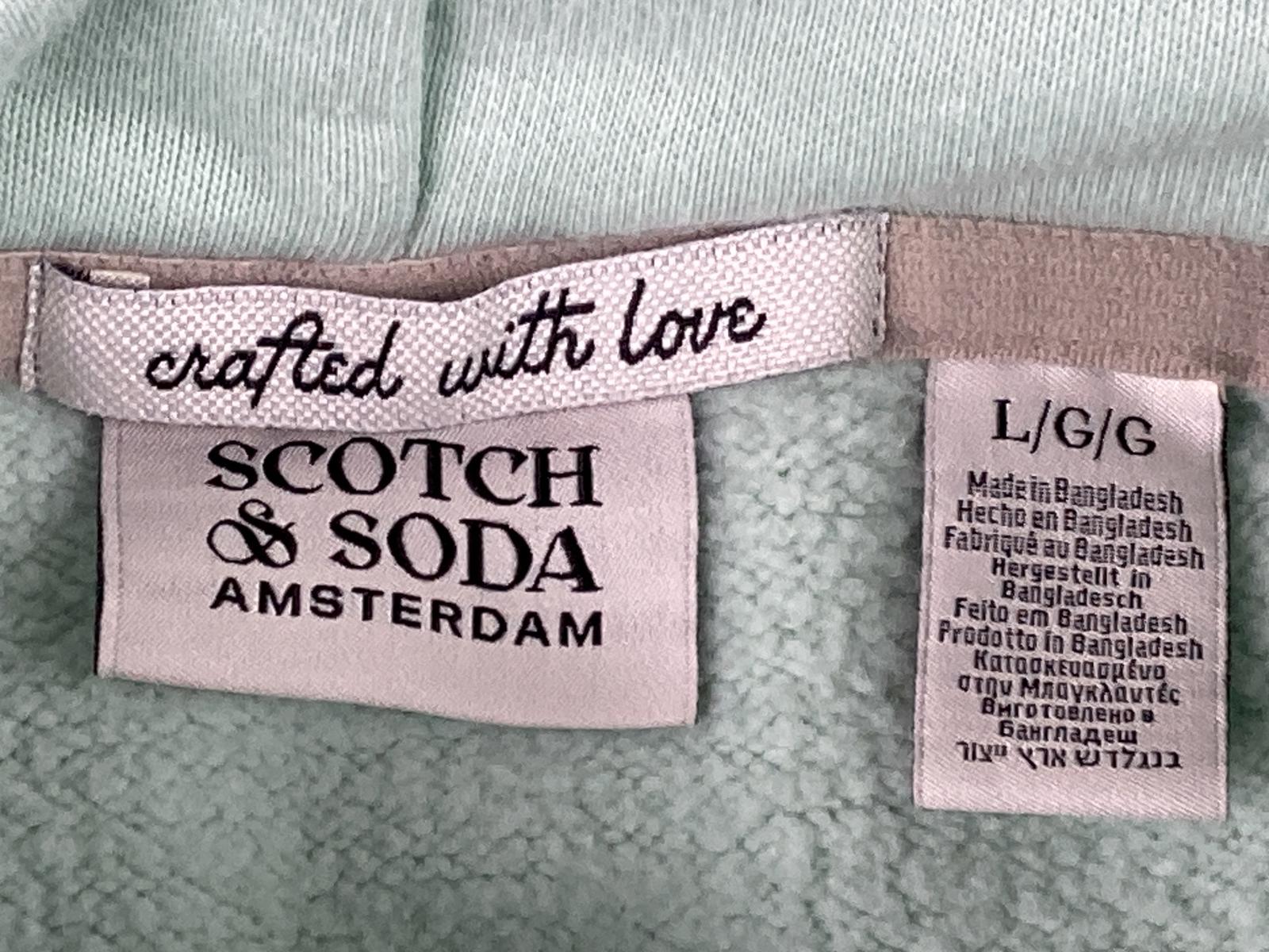 Scotch & Soda Hoodie Youth Mint Green Cassette Tape Graphic Pullover Sz L 14/16