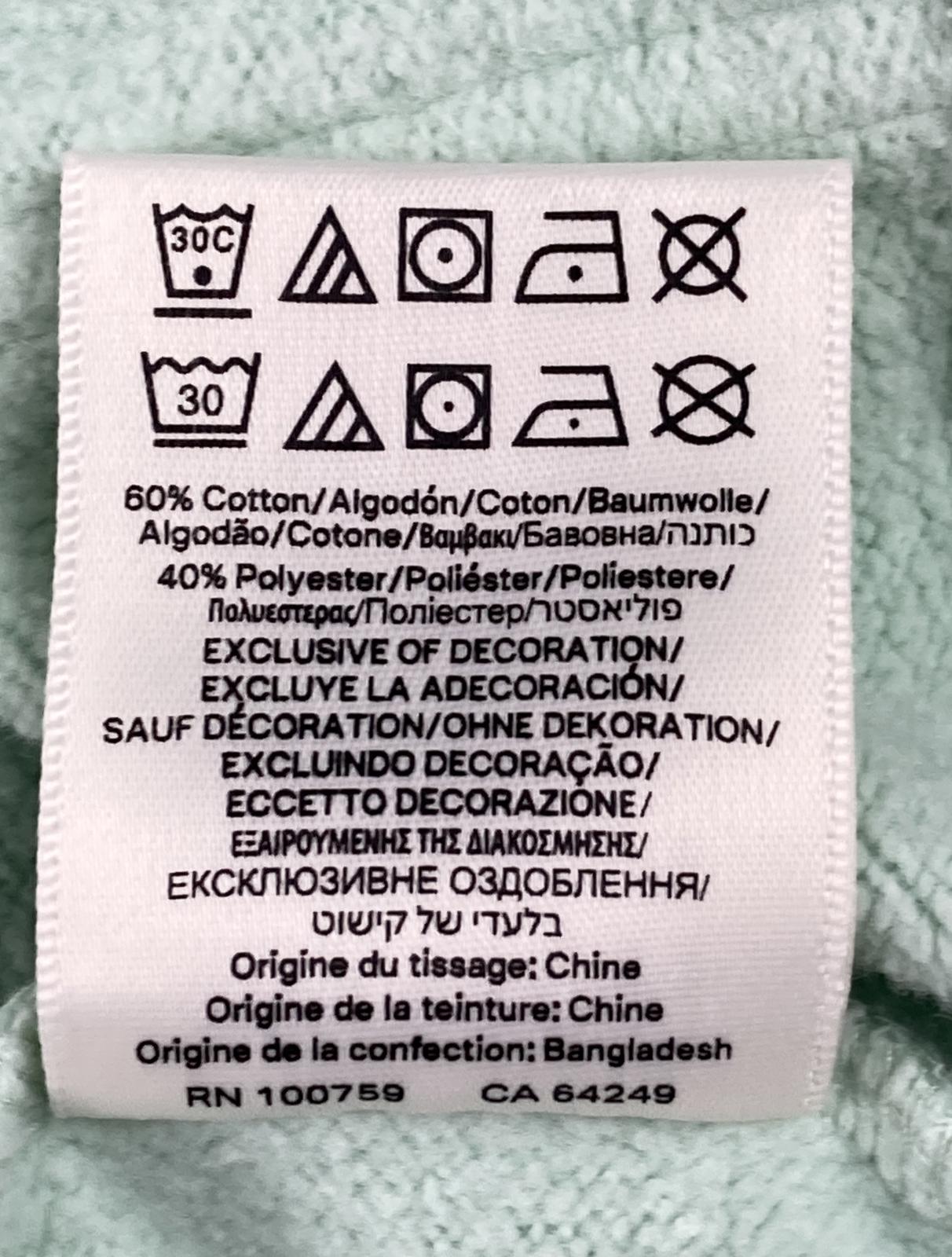 Scotch & Soda Hoodie Youth Mint Green Cassette Tape Graphic Pullover Sz L 14/16