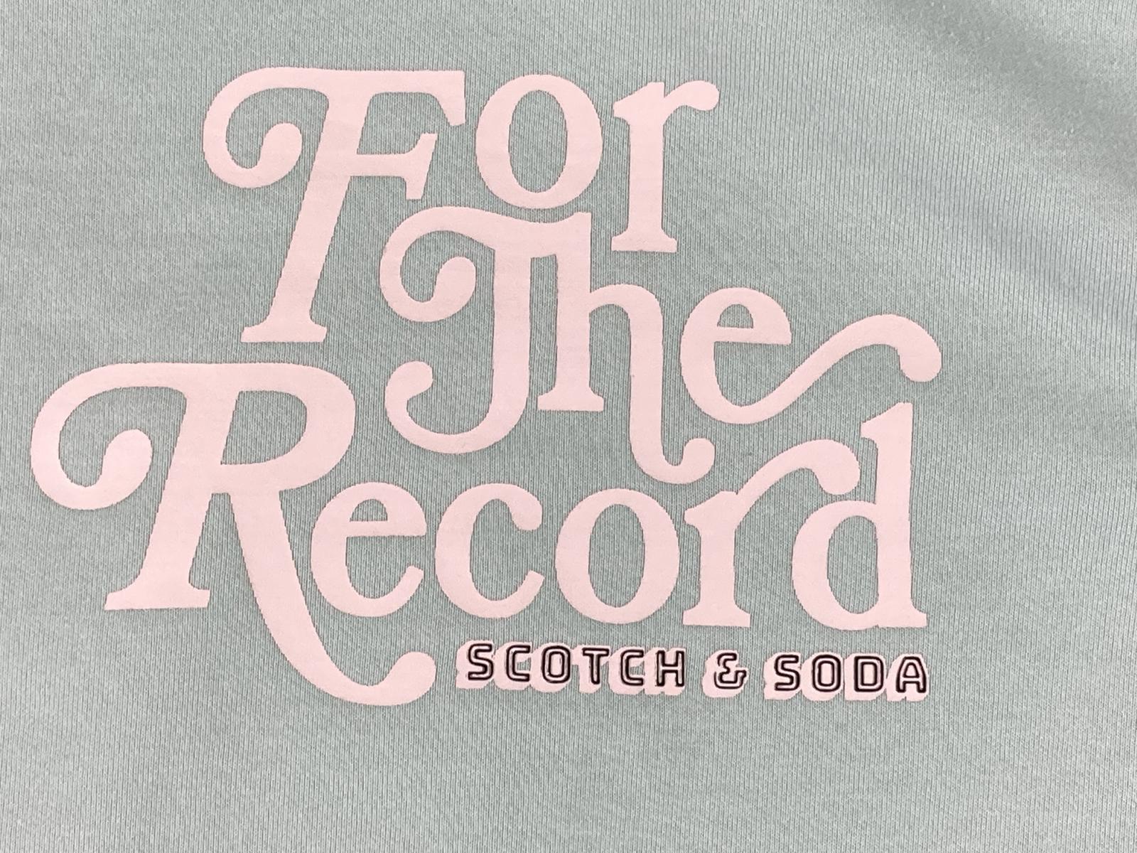 Scotch & Soda Hoodie Youth Mint Green Cassette Tape Graphic Pullover Sz L 14/16