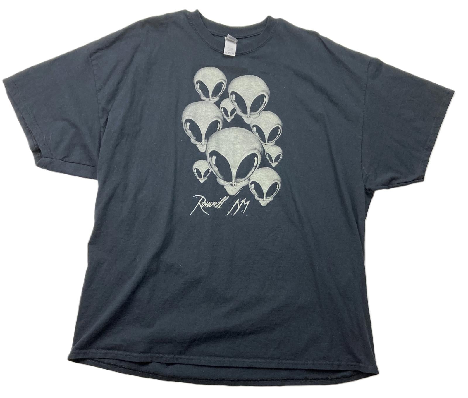 Vintage Rosswell New Mexico Alien Heads Glow in the Dark Graphic T-Shirt Sz 3XL