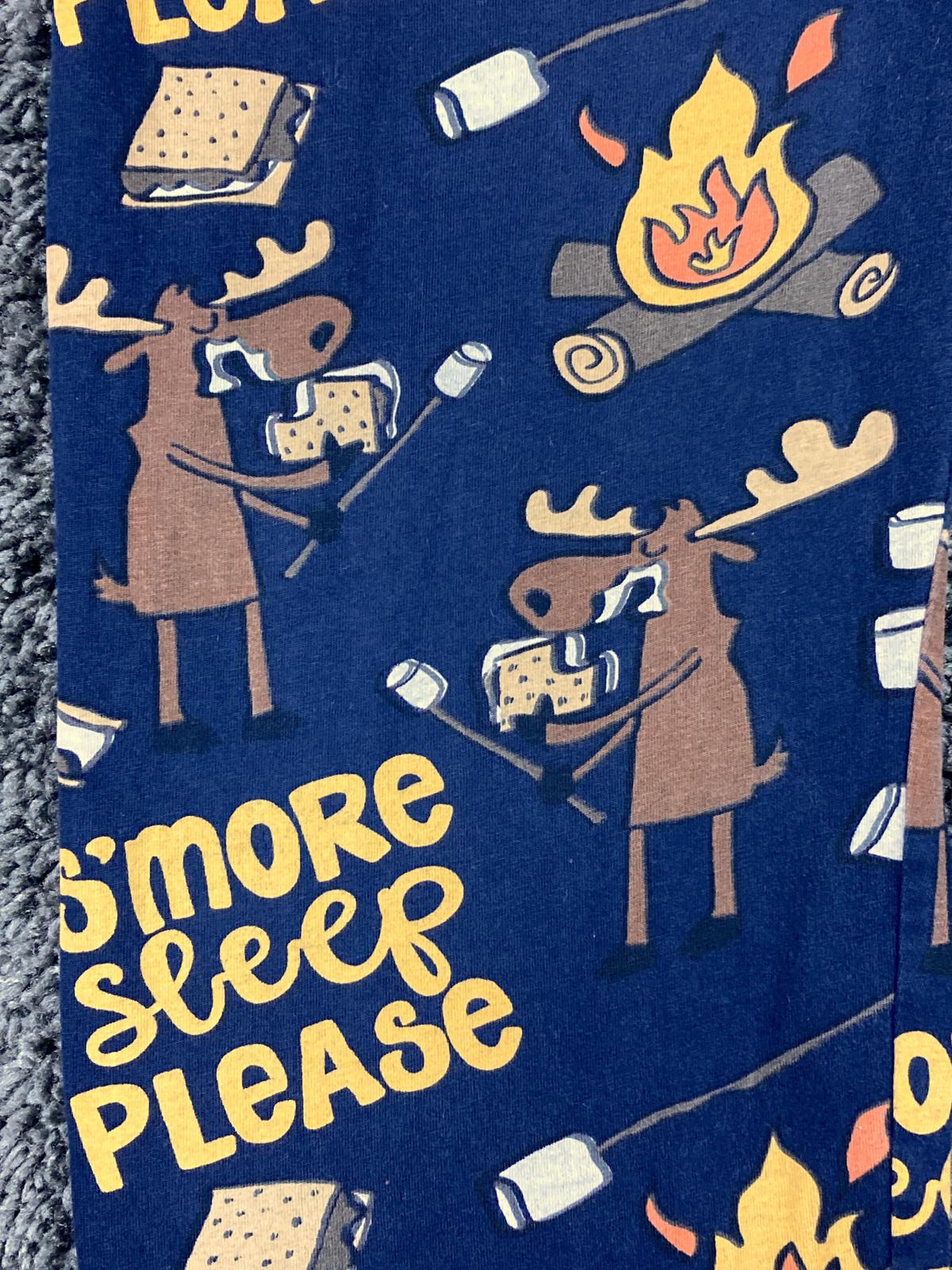 LazyOne Men’s XS Pajama Pants Navy S’more Sleep Please Camping 100% Cotton
