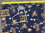 LazyOne Men’s XS Pajama Pants Navy S’more Sleep Please Camping 100% Cotton