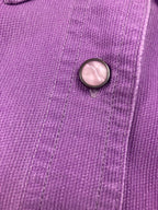 Sigrid Olsen Sport Women Pearl Snap Button Shirt Purple Long Sleeve Size M