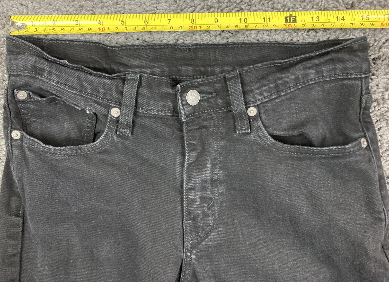Levis 511 Slim Fit Jeans Mens 32x30 Faded Black Denim Pants Stretch
