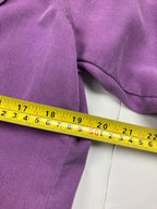 Sigrid Olsen Sport Women Pearl Snap Button Shirt Purple Long Sleeve Size M