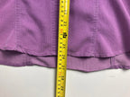 Sigrid Olsen Sport Women Pearl Snap Button Shirt Purple Long Sleeve Size M