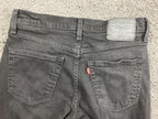 Levis 511 Slim Fit Jeans Mens 32x30 Faded Black Denim Pants Stretch