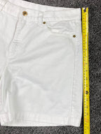 Lauren Jeans Co Ralph Lauren Womens White Denim Bermuda Shorts 100% Cotton Sz 10