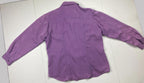 Sigrid Olsen Sport Women Pearl Snap Button Shirt Purple Long Sleeve Size M