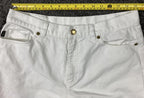 Lauren Jeans Co Ralph Lauren Womens White Denim Bermuda Shorts 100% Cotton Sz 10