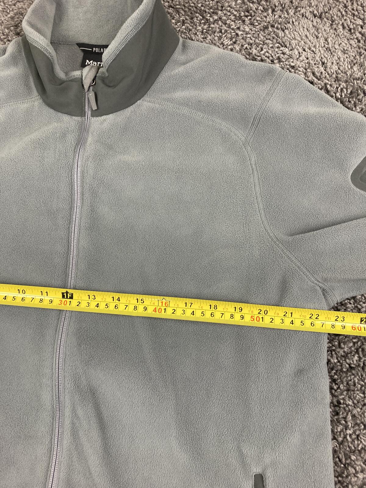 Marmot Lithium Mens Full Zip Fleece Jacket Gray Outdoor Hiking Layering Sz Large