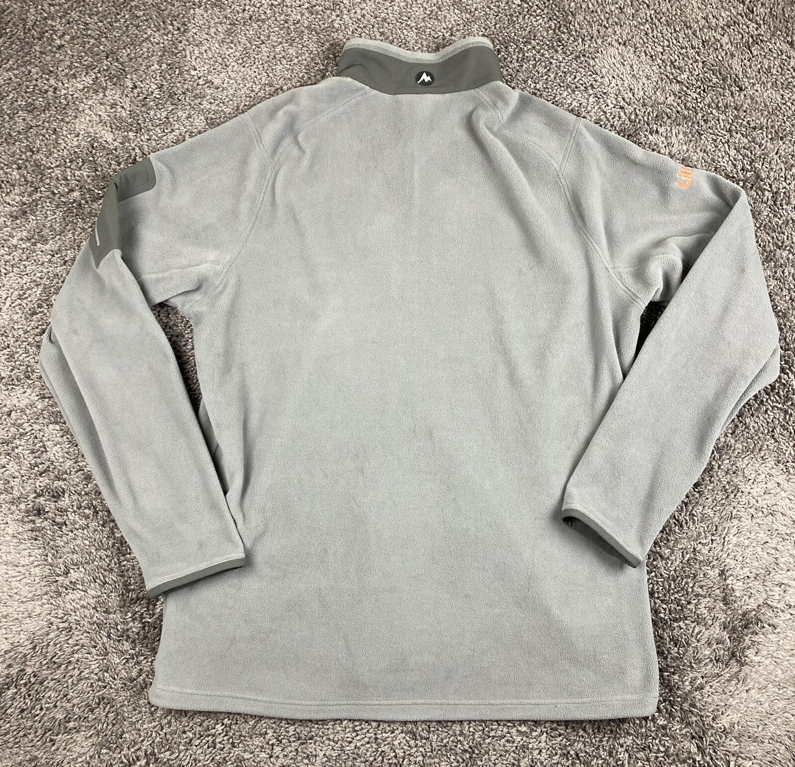 Marmot Lithium Mens Full Zip Fleece Jacket Gray Outdoor Hiking Layering Sz Large