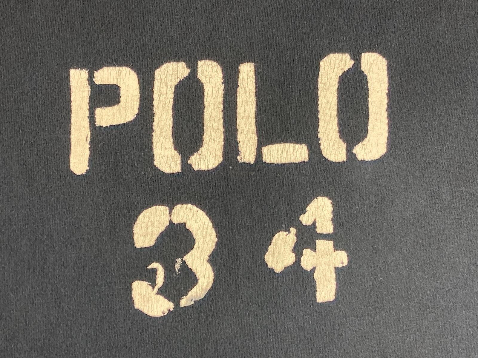 Vintage Polo Sport Ralph Lauren T-Shirt Men Black Spell Out Tee Sz L