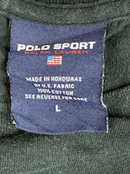 Vintage Polo Sport Ralph Lauren T-Shirt Men Black Spell Out Tee Sz L