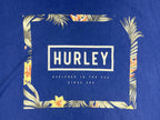 Hurley Mens Graphic T Shirt  Blue Floral Graphic Short Sleeve 100% Cotton Sz XXL