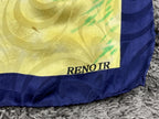 Renoir Art Scarf Dance at Bougival Blue Yellow Sz 34x32