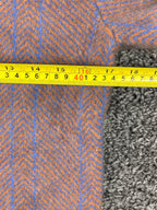 JW Anderson/Uniqlo 100% Wool Crewneck Sweater Mens Blue Brown Herringbone Sz XS