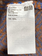 JW Anderson/Uniqlo 100% Wool Crewneck Sweater Mens Blue Brown Herringbone Sz XS