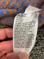 JW Anderson/Uniqlo 100% Wool Crewneck Sweater Mens Blue Brown Herringbone Sz XS